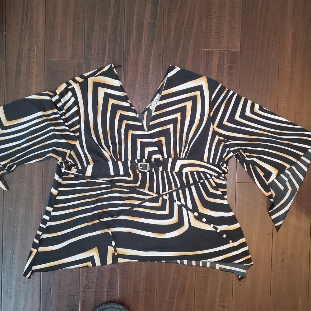 Erika Brooke Vneck Short Sleeve Top sz 22